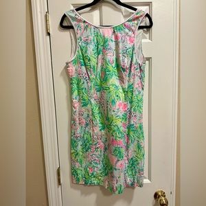 RARE! Lilly Pulitzer Seasalt Blue Animals ON PARADE MILA SHIFT DRESS